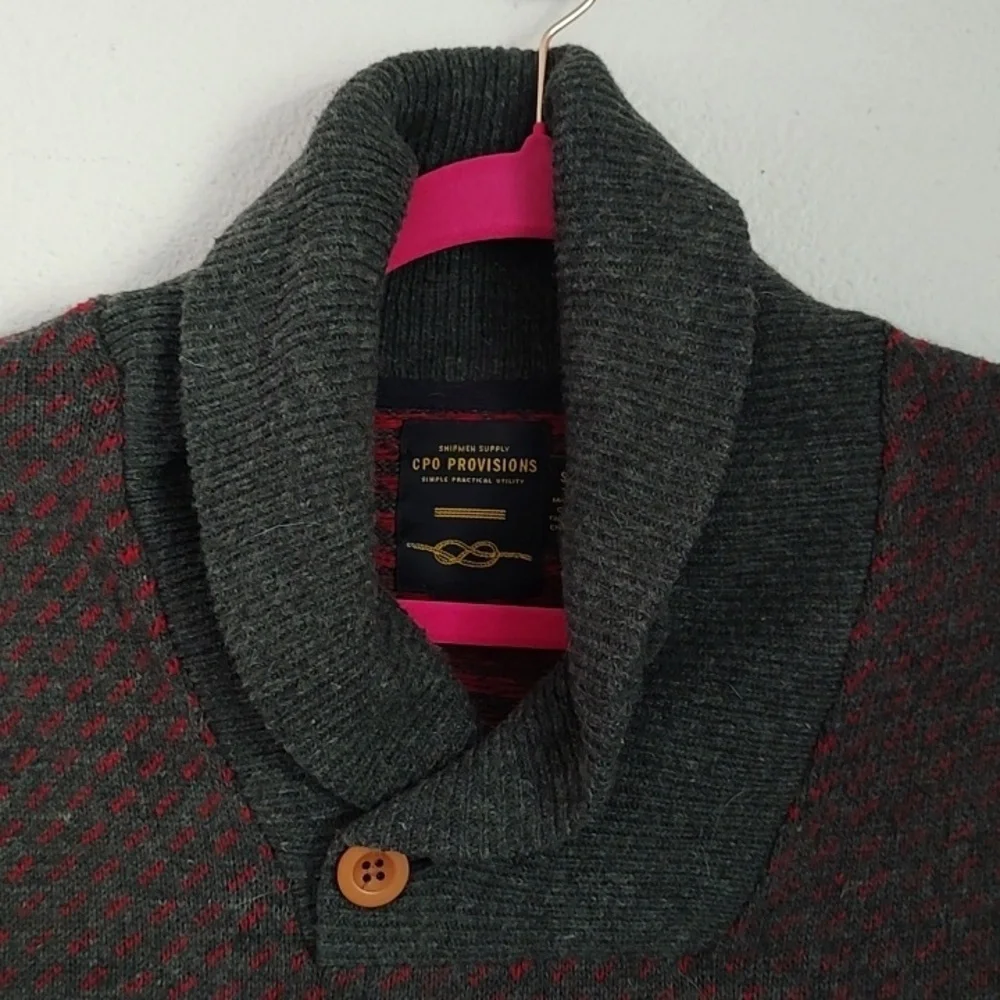 CPO Provisions Shipment Supply  Shawl Collar Sweater Lam/Wool Blend
